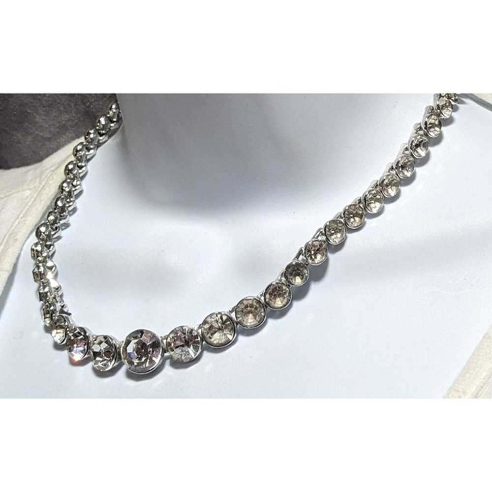 Vintage Monet Sparkling Crystal Necklace - image 11