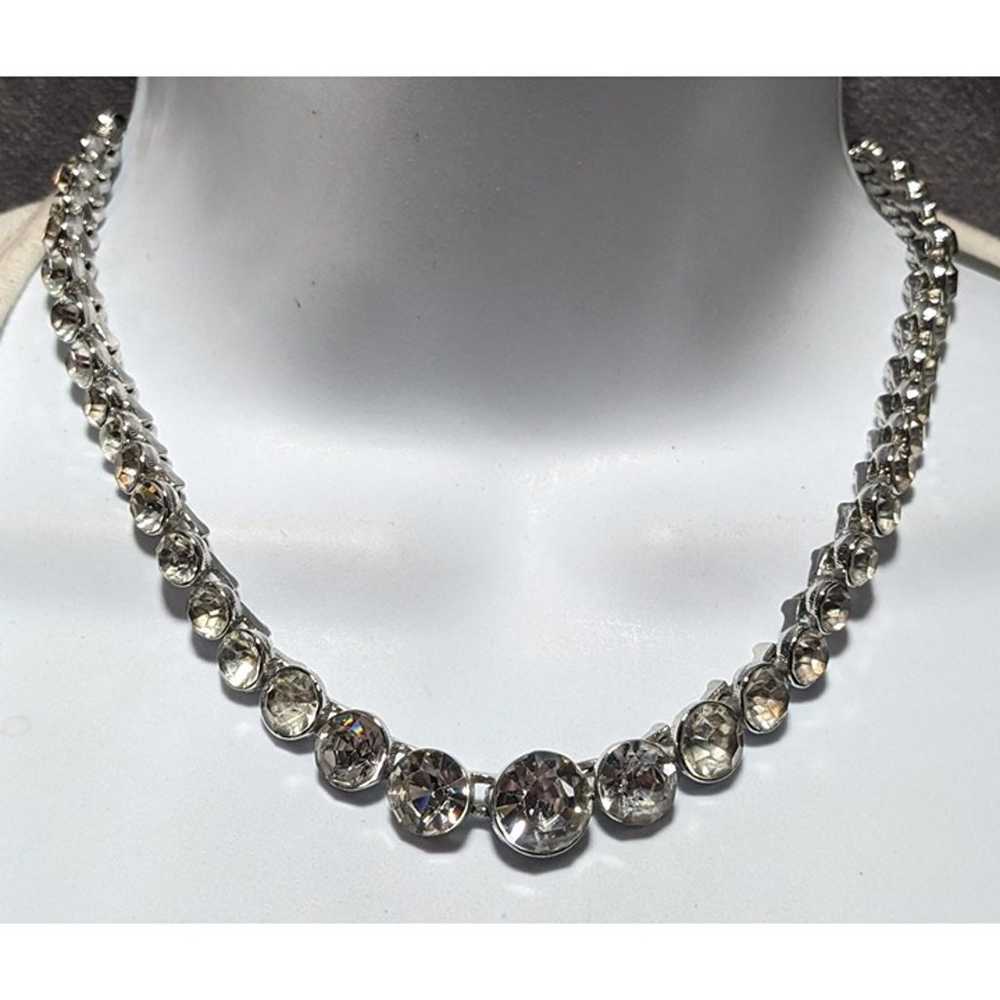 Vintage Monet Sparkling Crystal Necklace - image 9