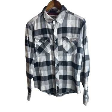 Fox Racing Fox Racing Men’s Plaid Flannel Button … - image 1