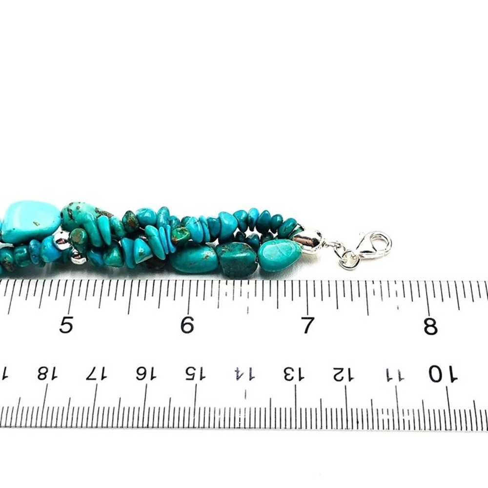 Blue Turquoise Multi Strand Sterling Silver 925 B… - image 3