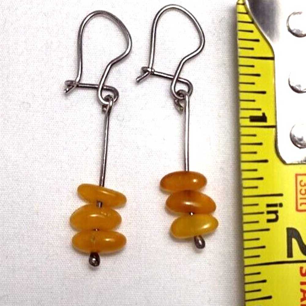 Vintage Egg Yolk Baltic Amber Butterscotch Sterli… - image 8