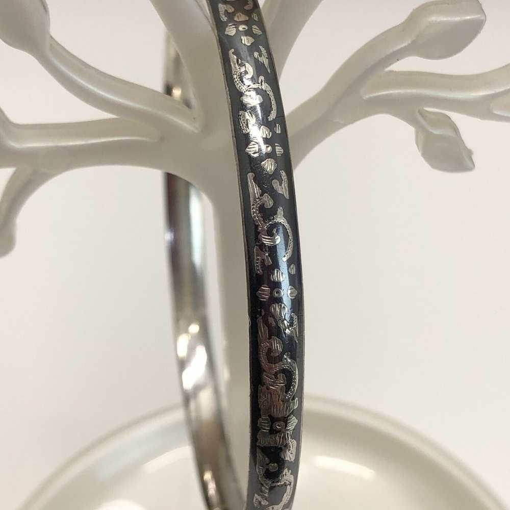 Vintage Alex & Co. Sterling Silver Floral Diamond… - image 4