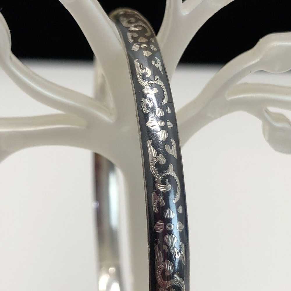 Vintage Alex & Co. Sterling Silver Floral Diamond… - image 5