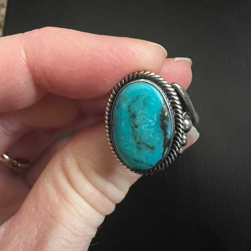 Sterling Silver turquoise ring - image 2