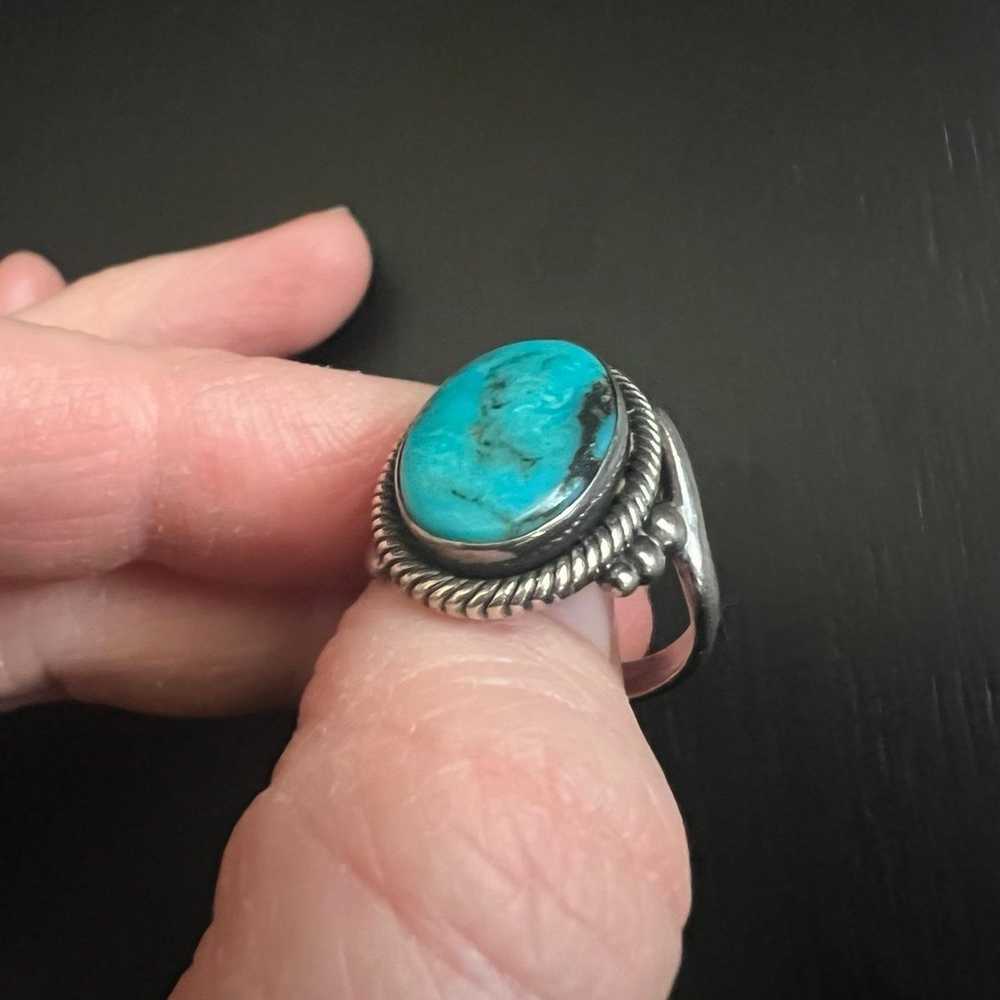 Sterling Silver turquoise ring - image 3