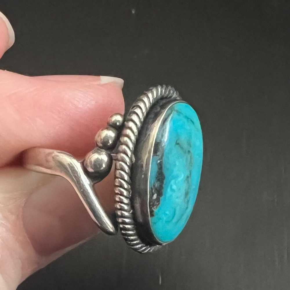 Sterling Silver turquoise ring - image 4