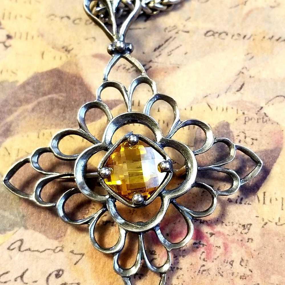 Silpada Sterling Silver & Citrine Pin/ Pendant - image 2