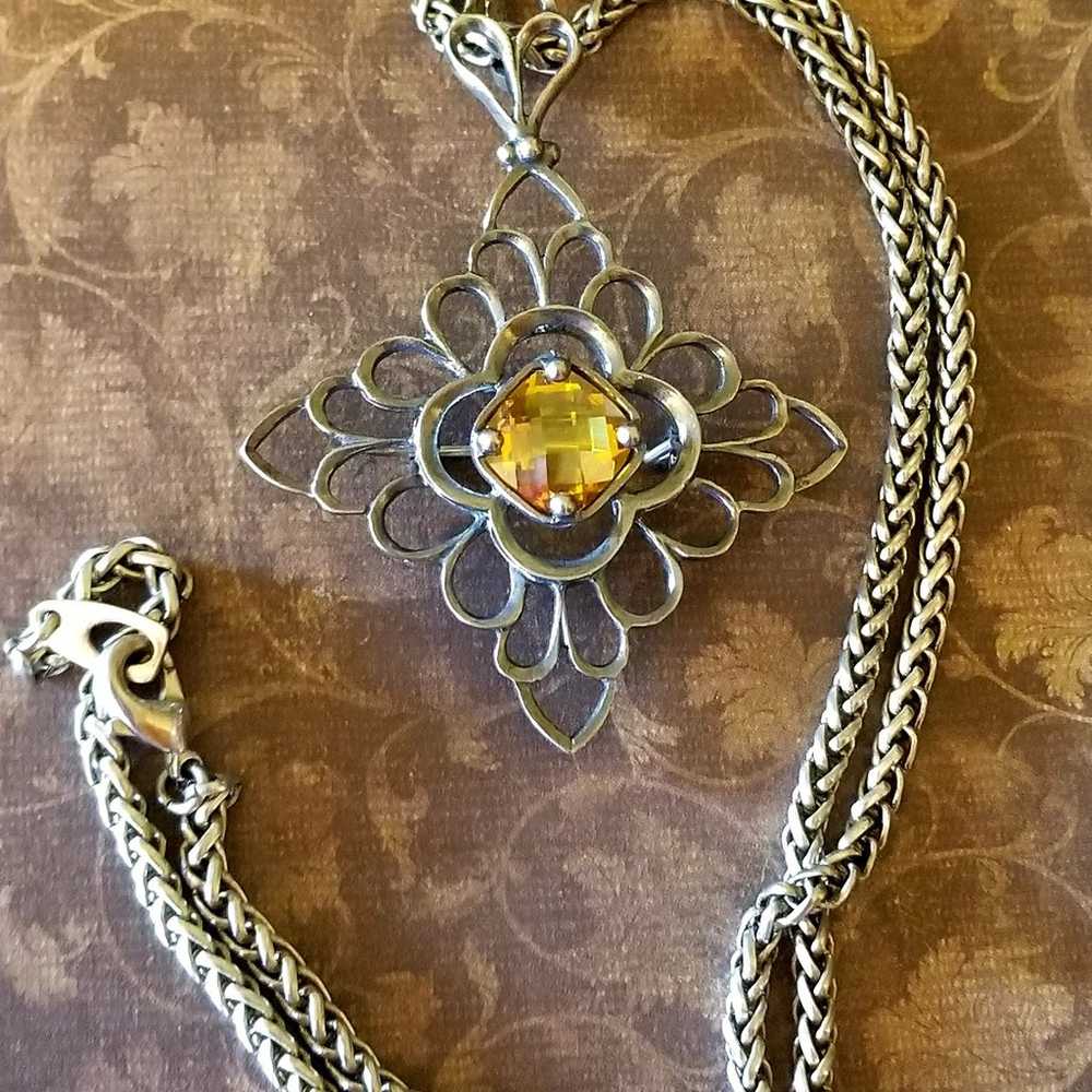 Silpada Sterling Silver & Citrine Pin/ Pendant - image 5