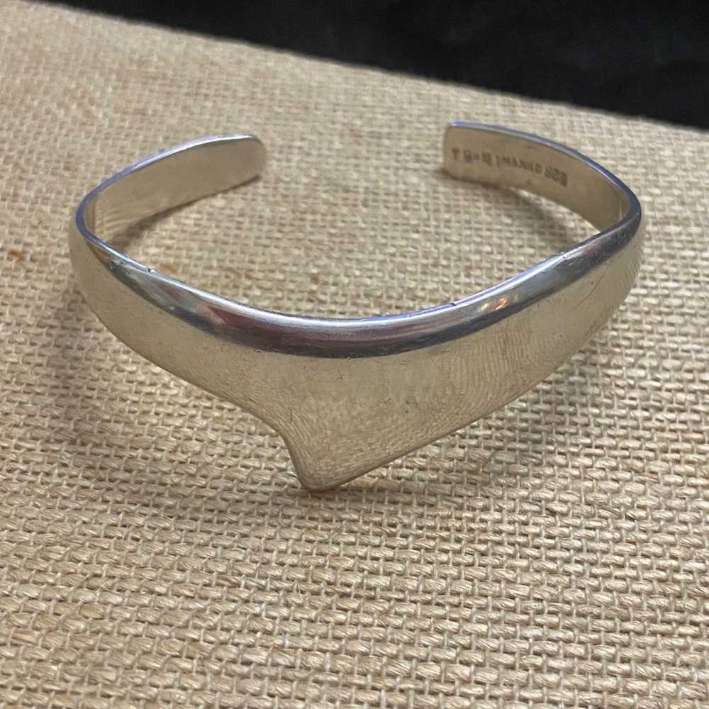 Taxco Modernist Sterling Silver 925 Cuff Bracelet - image 6