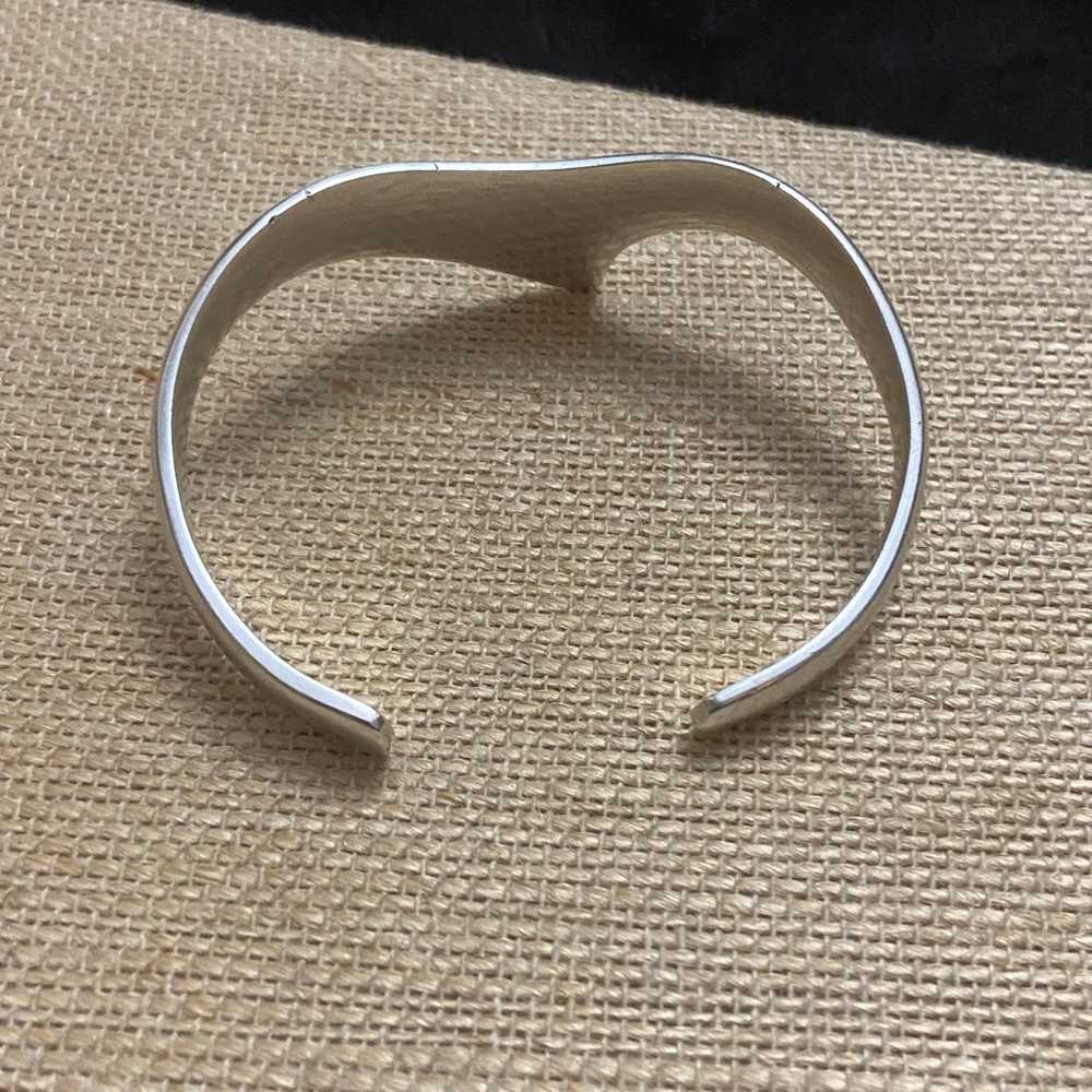 Taxco Modernist Sterling Silver 925 Cuff Bracelet - image 7