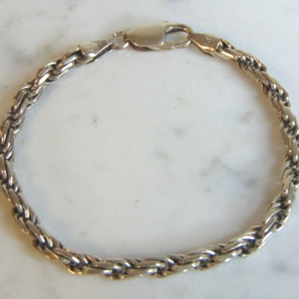 Womens Vintage Estate Sterling Silver Bracelet 11… - image 1