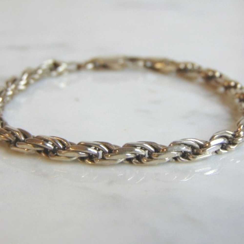 Womens Vintage Estate Sterling Silver Bracelet 11… - image 3