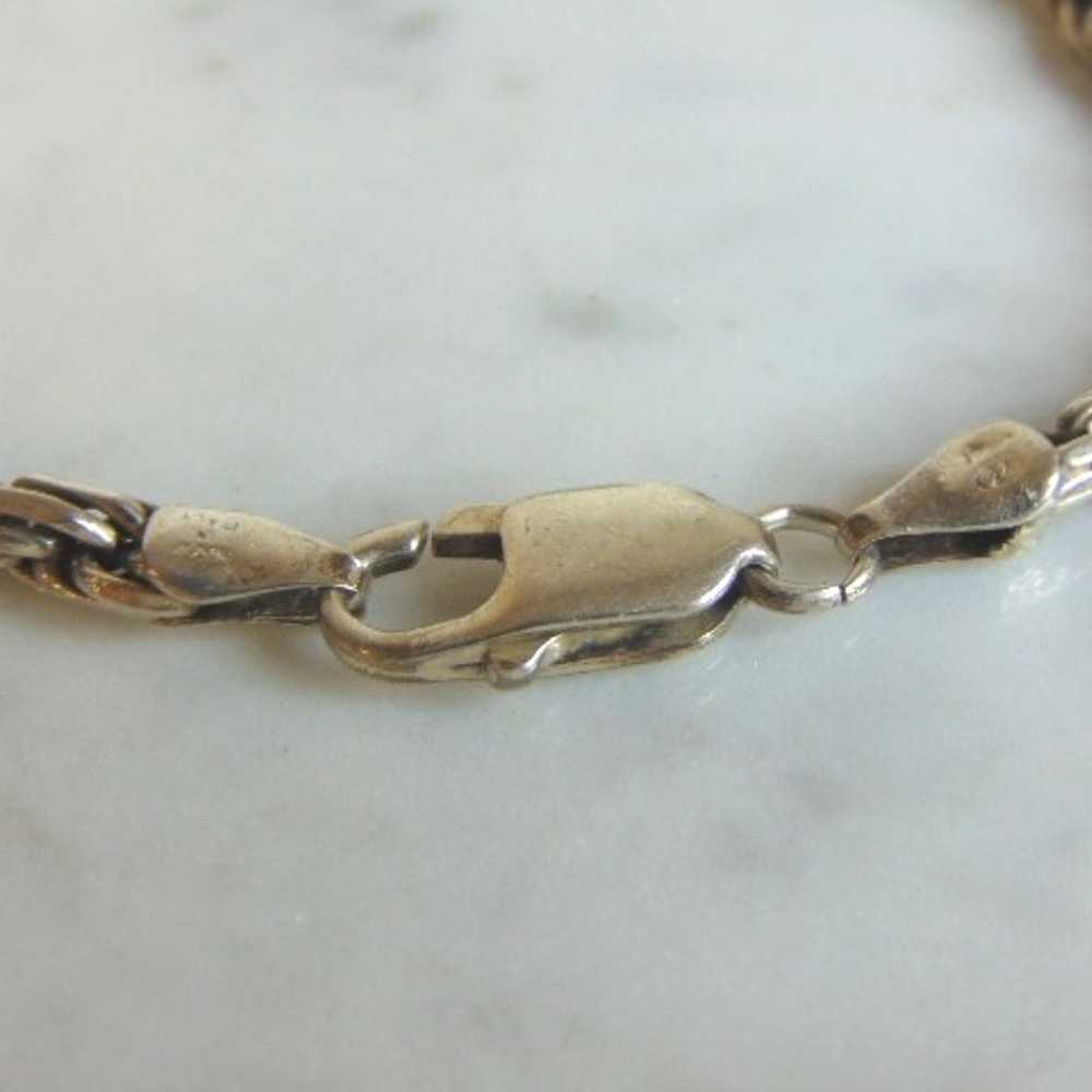 Womens Vintage Estate Sterling Silver Bracelet 11… - image 4