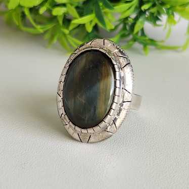 925 Sterling Silver Labradorite Oval Dress Ring