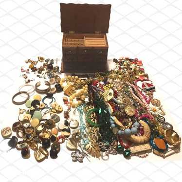 Huge Lot of 80s and 90s Costume Jewelry - image 1