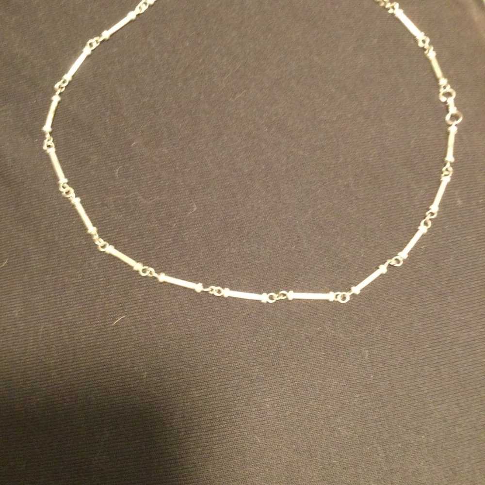 Sterling silver 15” necklace vintage 6.20g - image 1