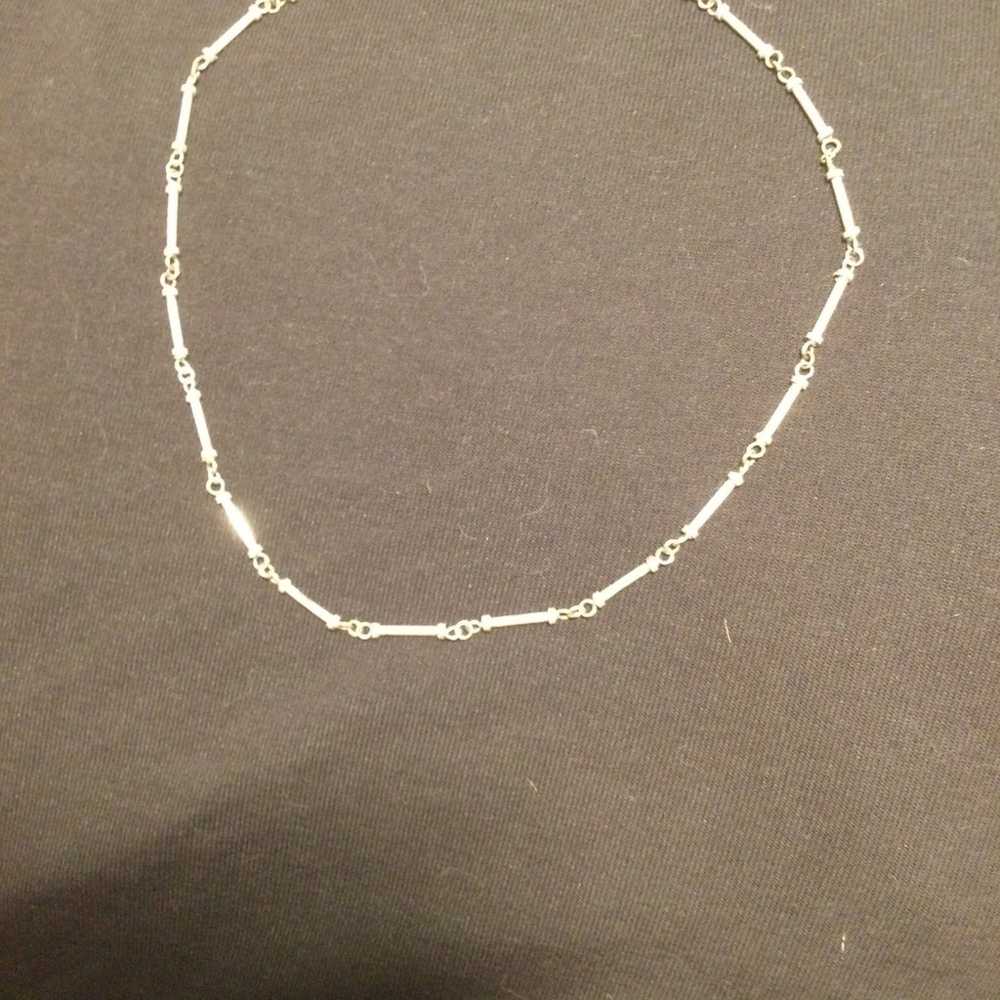 Sterling silver 15” necklace vintage 6.20g - image 2