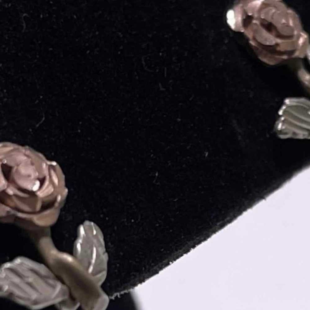 10k Gold Rose Stud Earrings - image 2