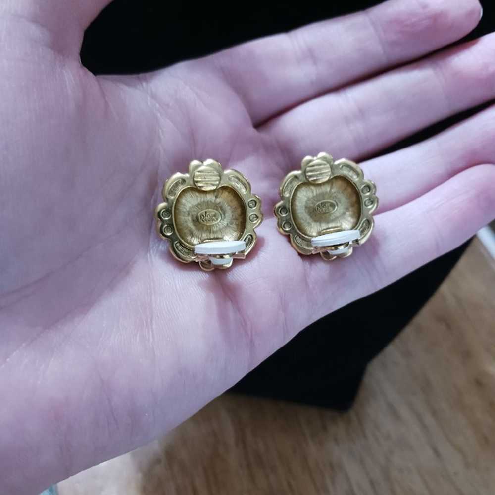 Vintage Joan Rivers clip on earrings - image 3