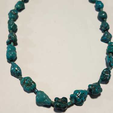 Vintage native American turquoise necklace - Nativ