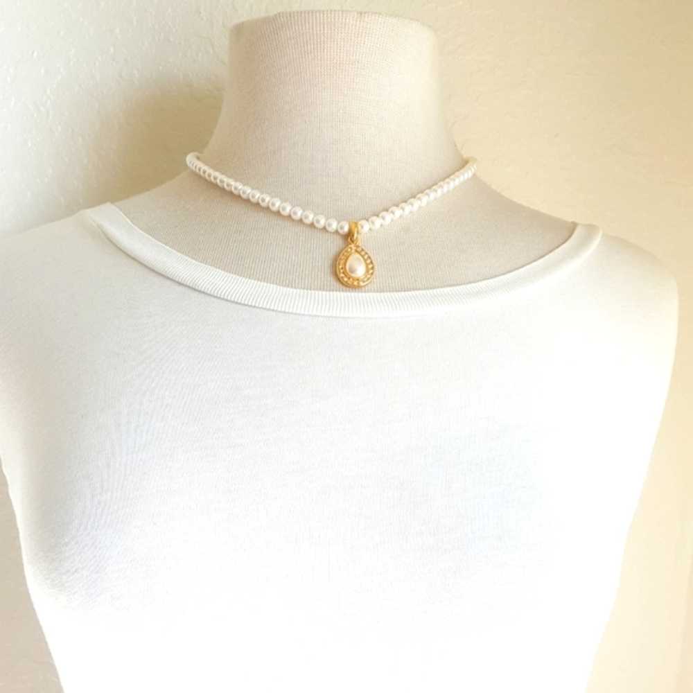 NAPIER Vintage Faux Pearl Necklace - image 4