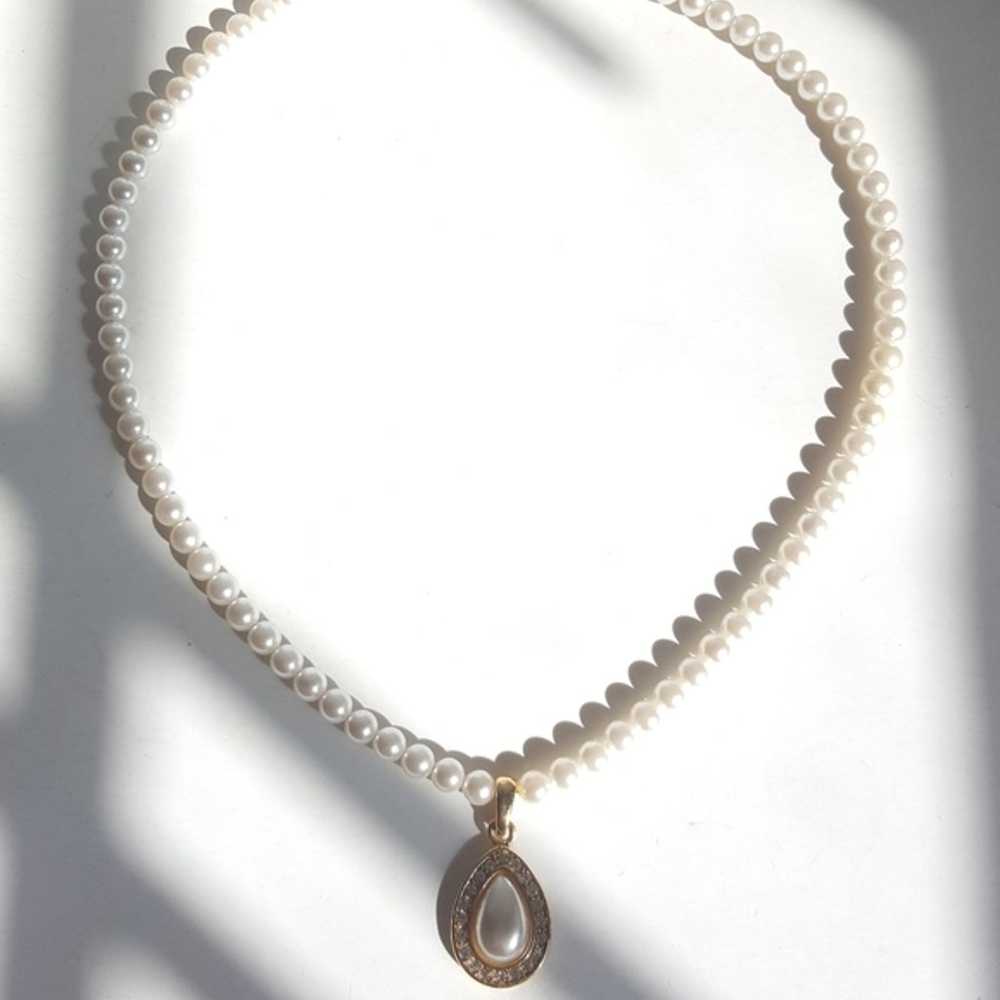 NAPIER Vintage Faux Pearl Necklace - image 7