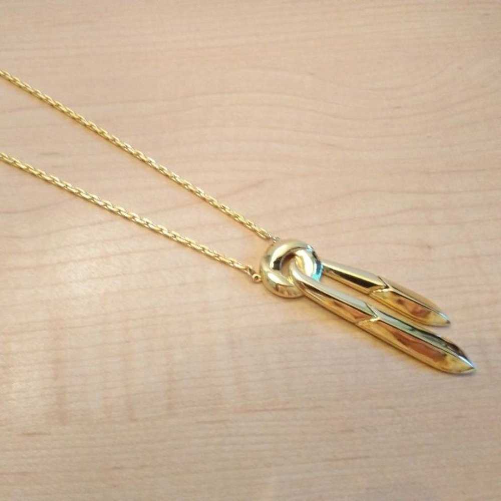 Trifari Gold Tone Pendant Chain Necklace - image 5