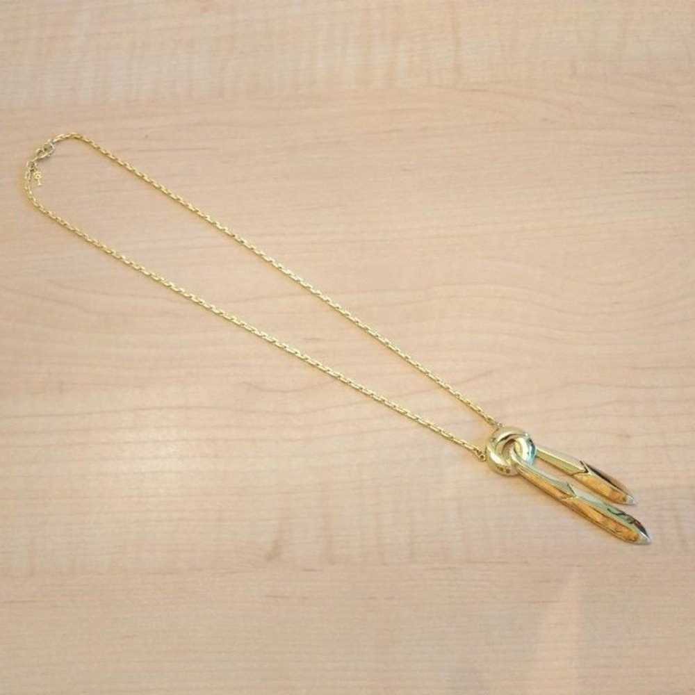 Trifari Gold Tone Pendant Chain Necklace - image 6