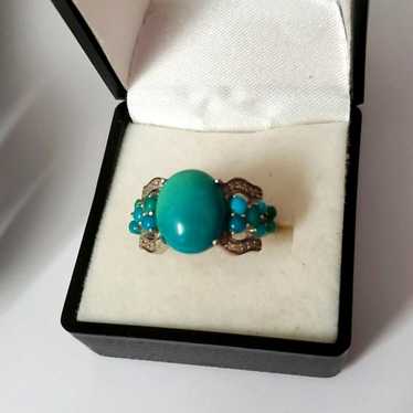 Sterling Silver 925 Turquoise Ring - image 1