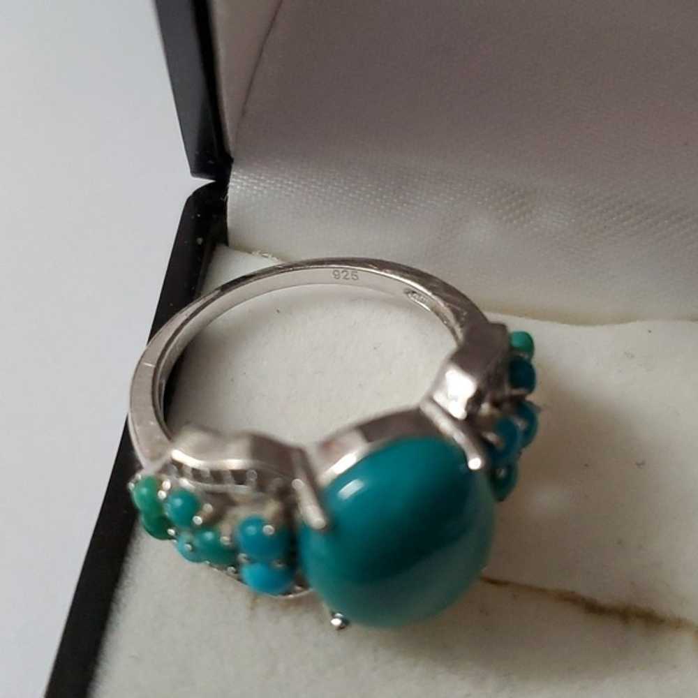 Sterling Silver 925 Turquoise Ring - image 5