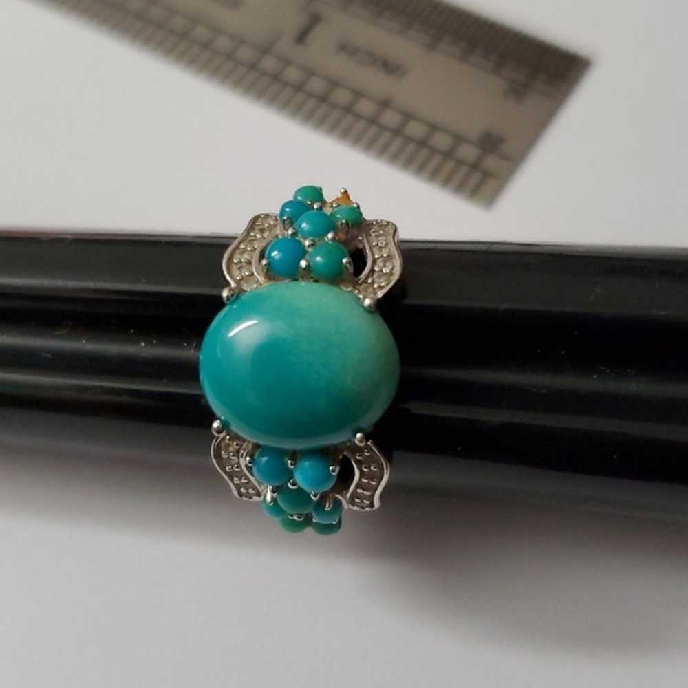 Sterling Silver 925 Turquoise Ring - image 7