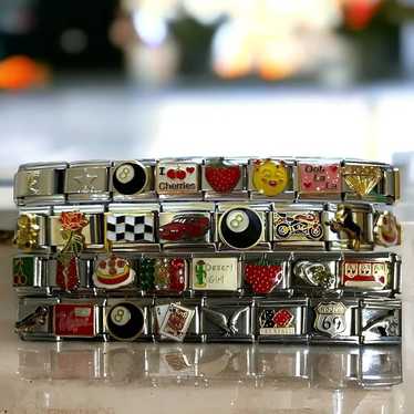 Italian Charms Bracelets, Mystery Vintage Italian 