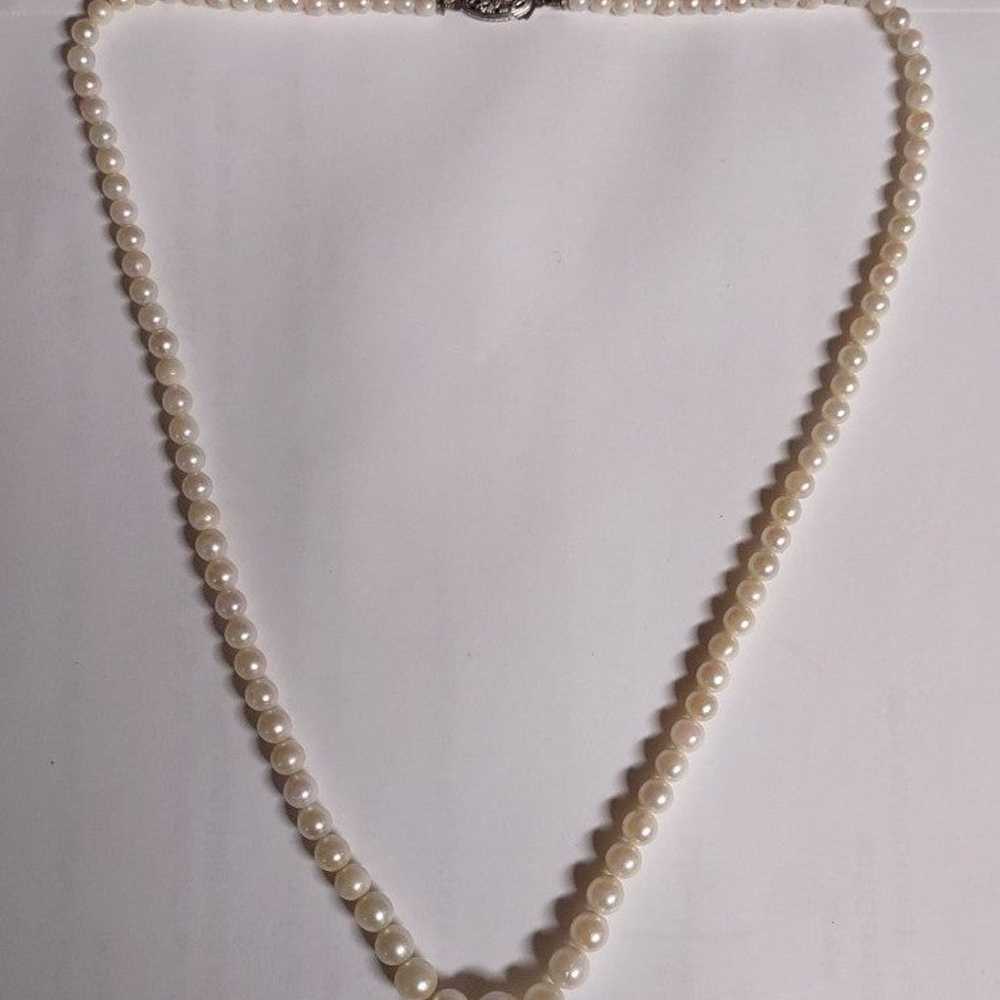 14k gold graduated cultured saltwater pearl stran… - image 4