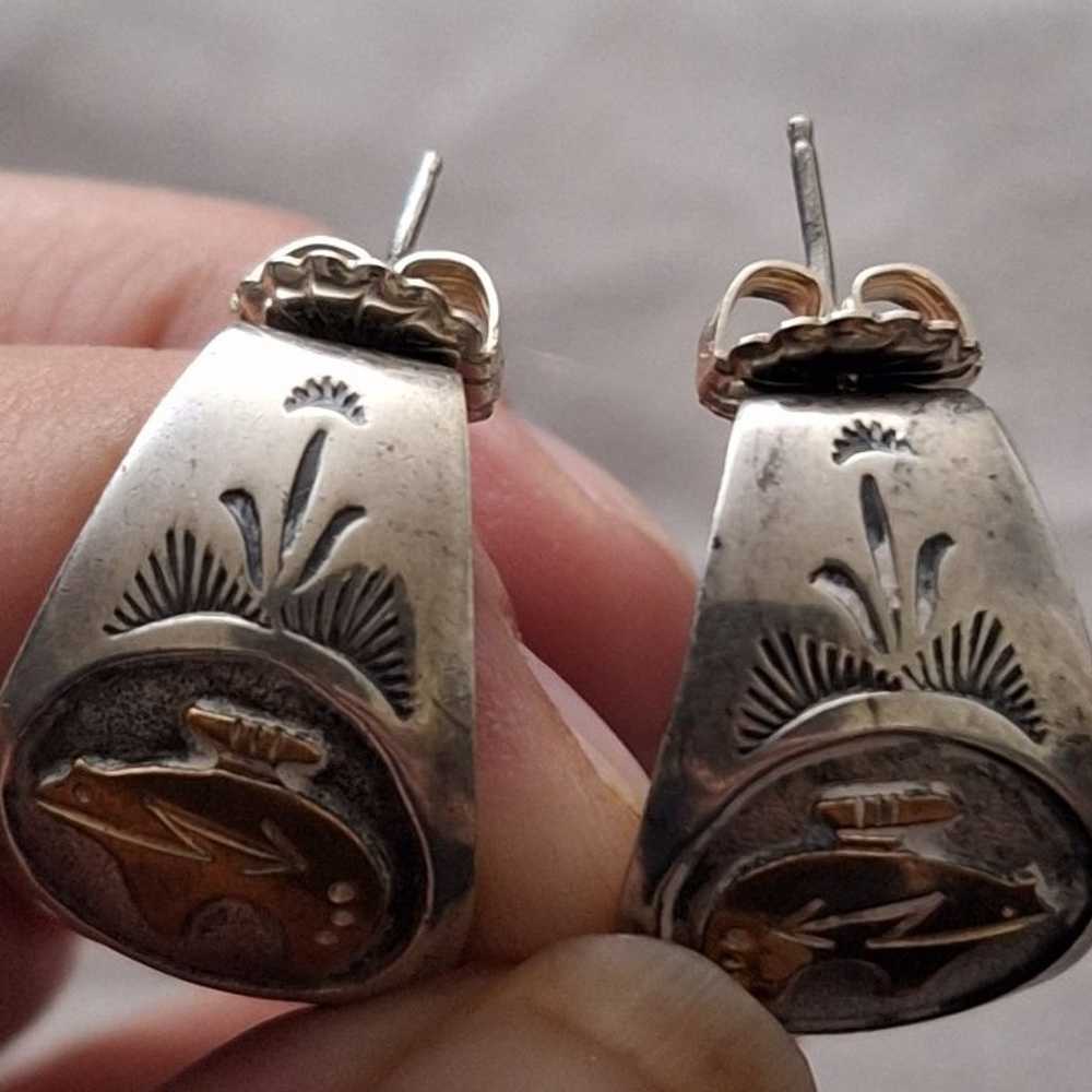 Native American Sterling Earrings - image 3