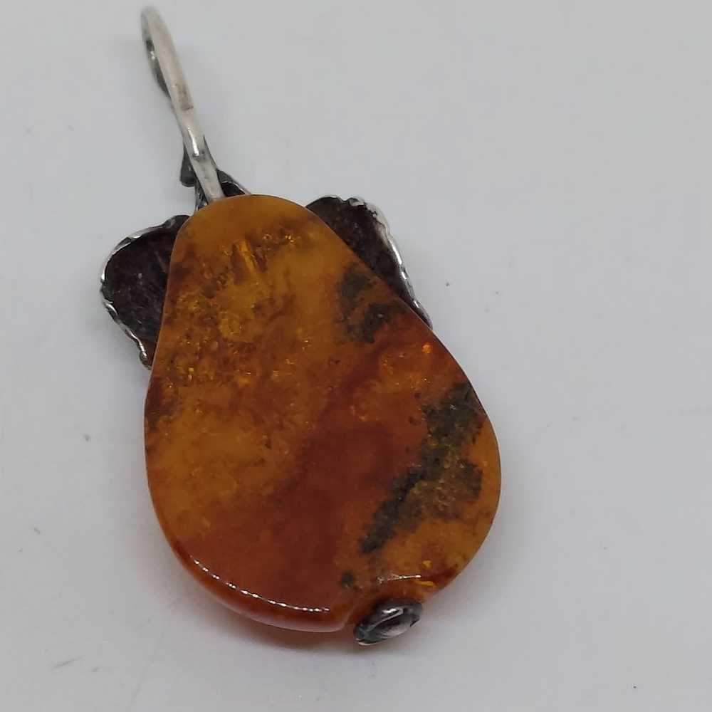 Vintage Sterling Silver Amber Pear Fruit Delicate… - image 10