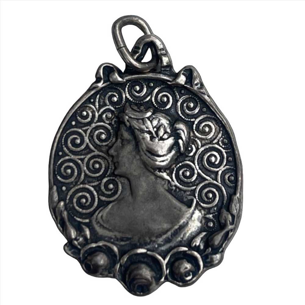 Vintage Victorian Sterling Silver Pendant - image 1