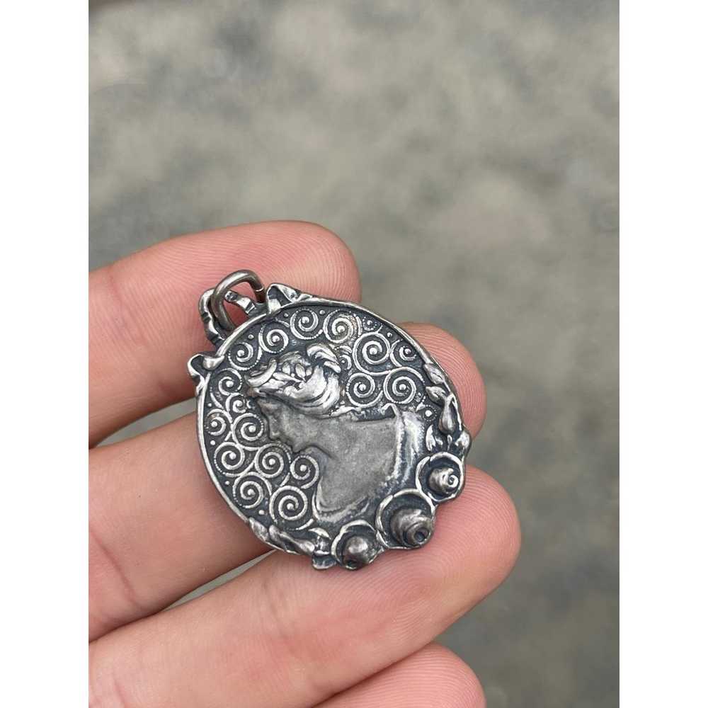 Vintage Victorian Sterling Silver Pendant - image 2