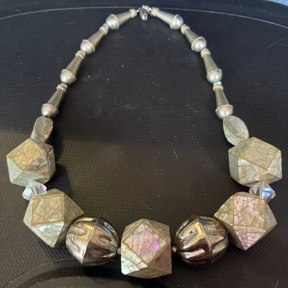 Vintage mother of pearl Necklace - image 1