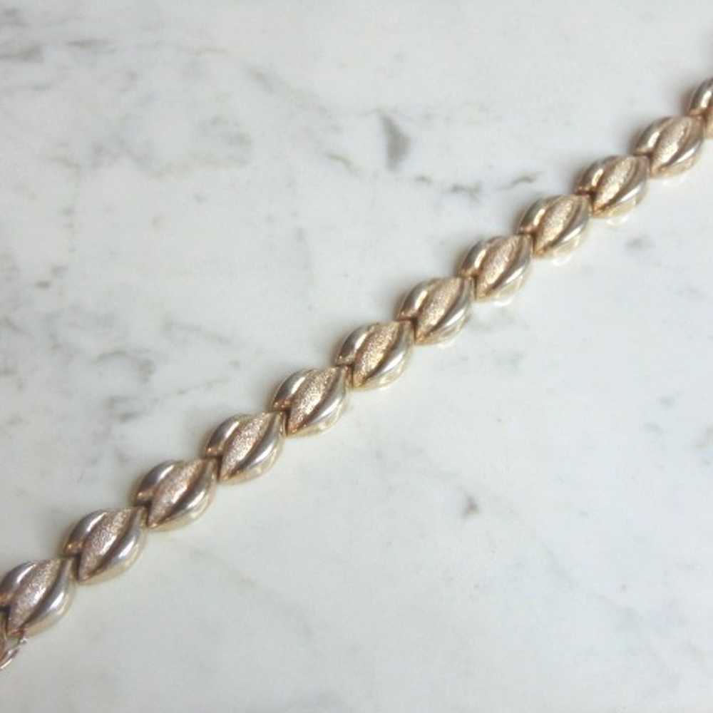 Womens Vintage Estate Sterling Silver Bracelet 28… - image 2