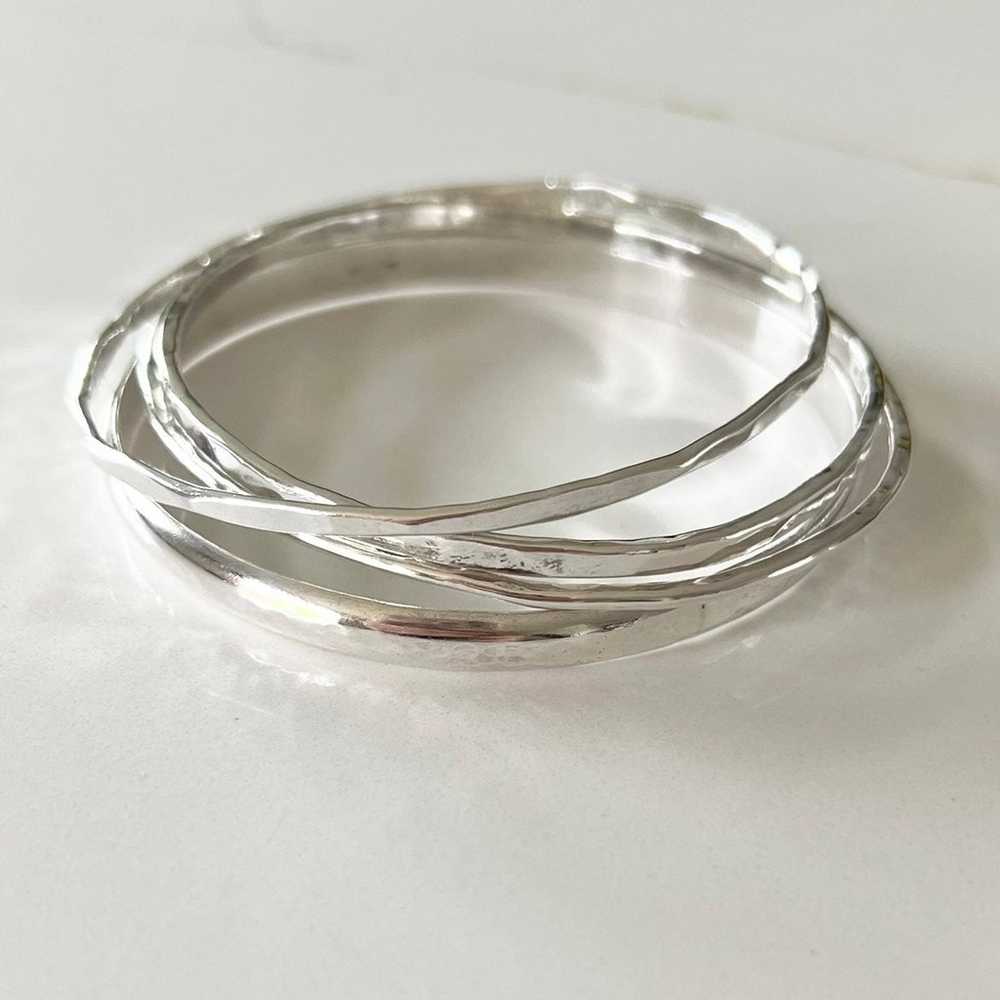 Vintage Bundle of 4 Sterling Silver Bangle Bracel… - image 3