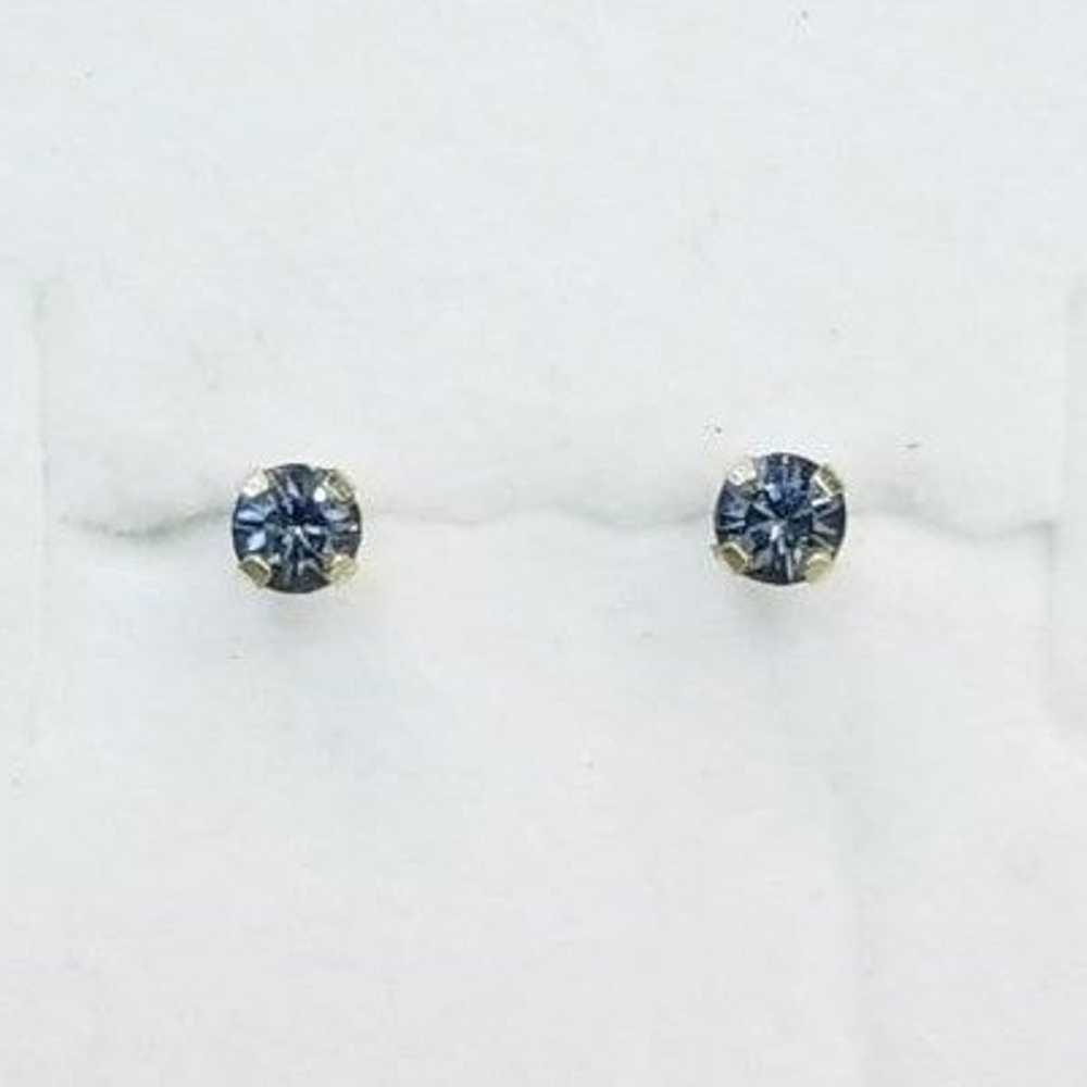 14K Gold Stud Earrings - image 4