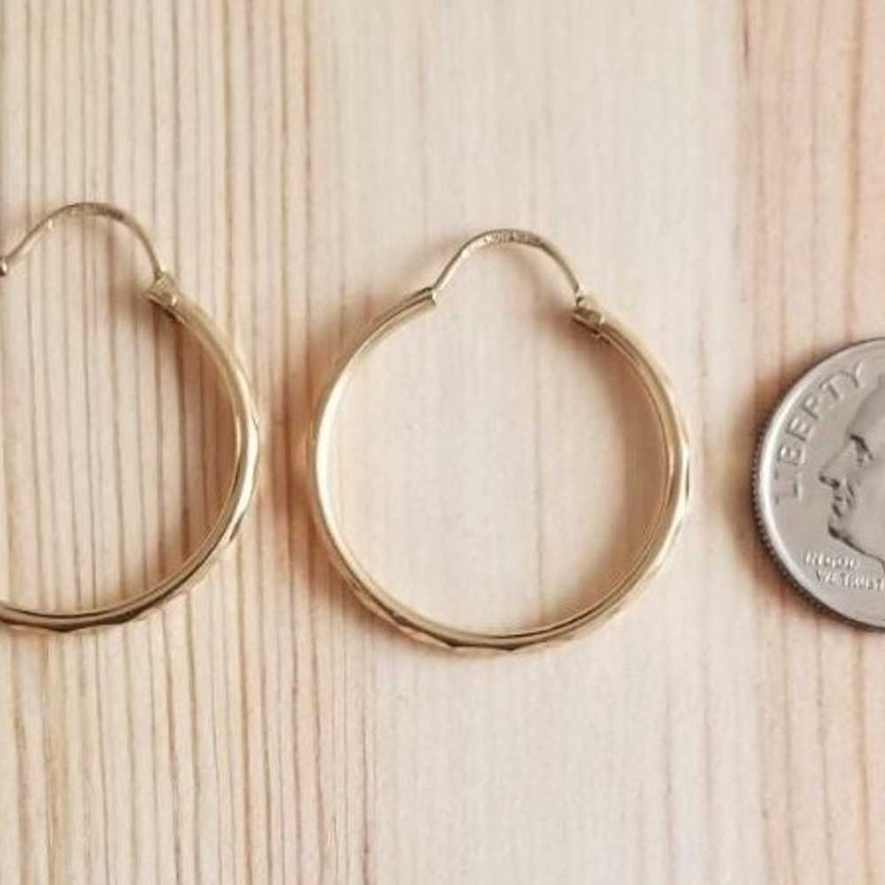 10K Gold Hoop Earrings - image 1