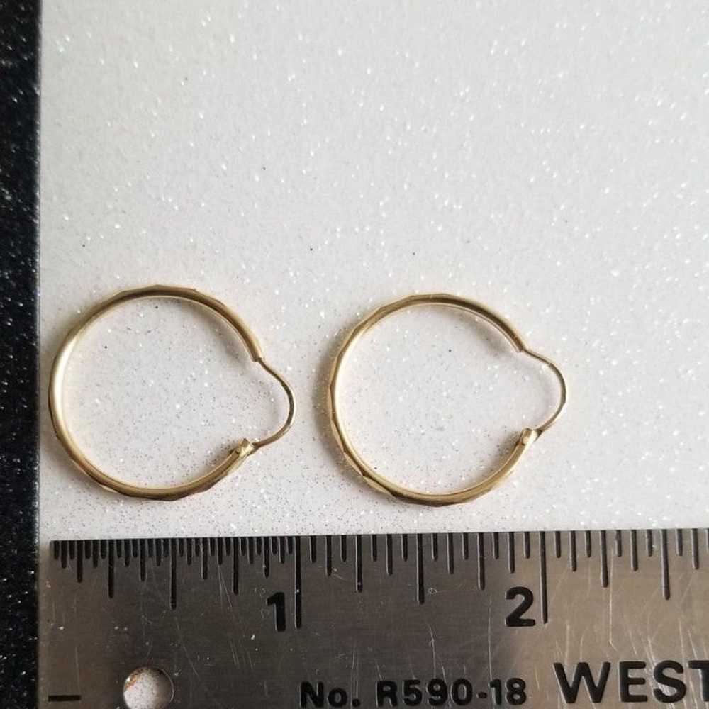 10K Gold Hoop Earrings - image 3