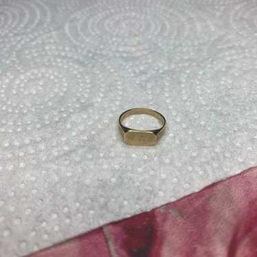 14k gold engraved ring - image 1