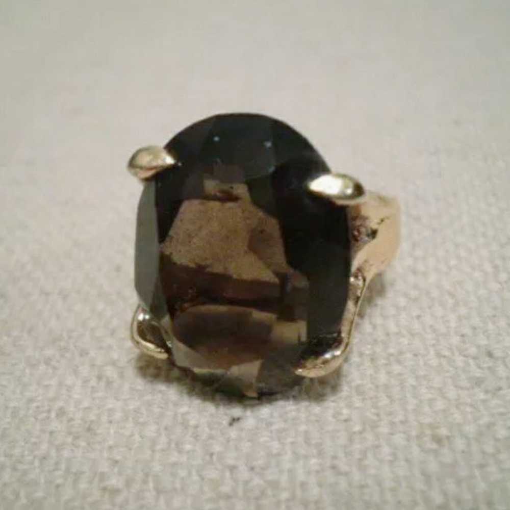 Gorgeous Smokey Topaz HGE Ring - image 1