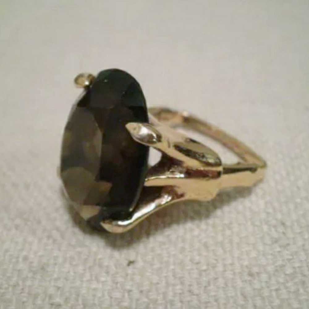 Gorgeous Smokey Topaz HGE Ring - image 7