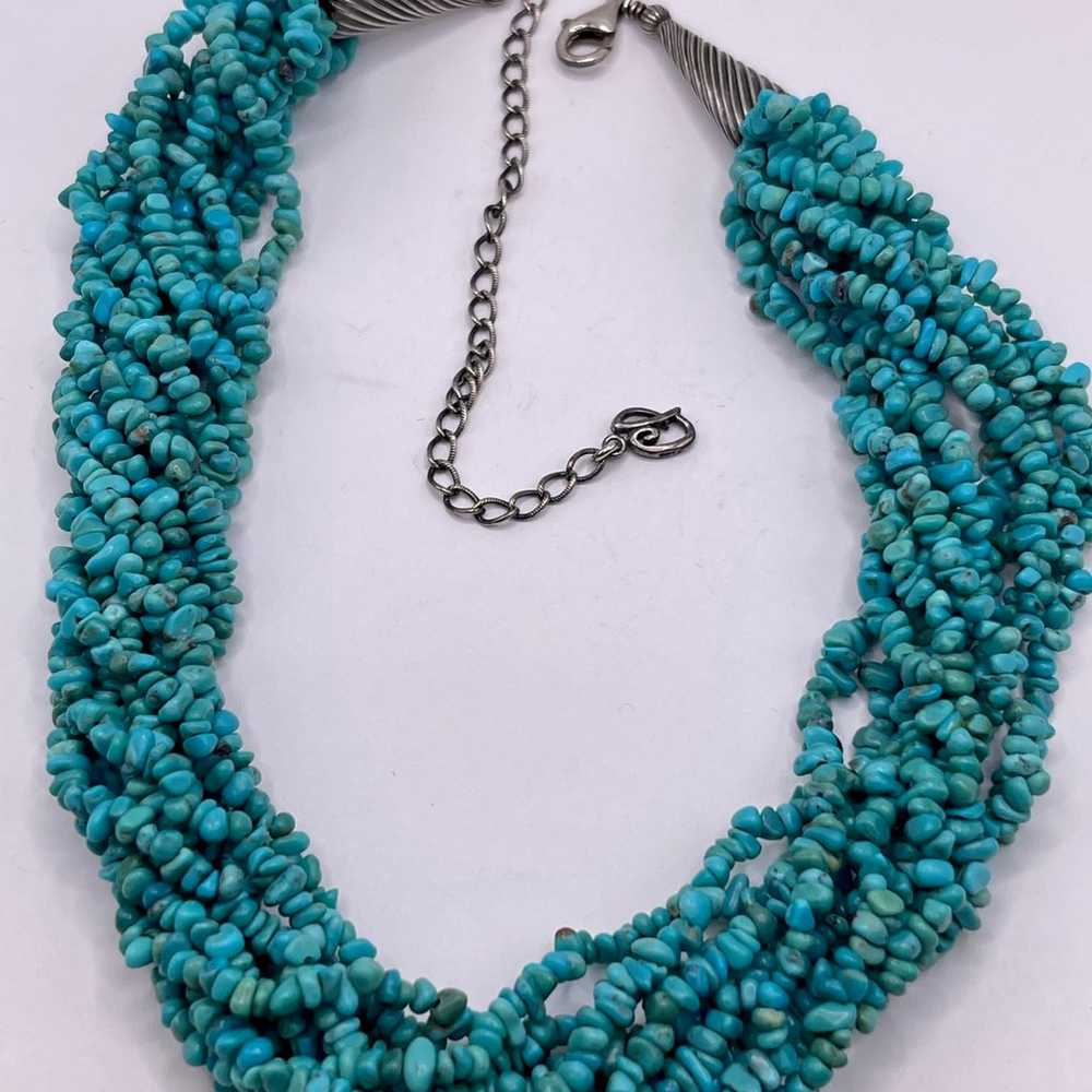 Carolyn Pollack Sterling Silver Turquoise Necklace - image 2