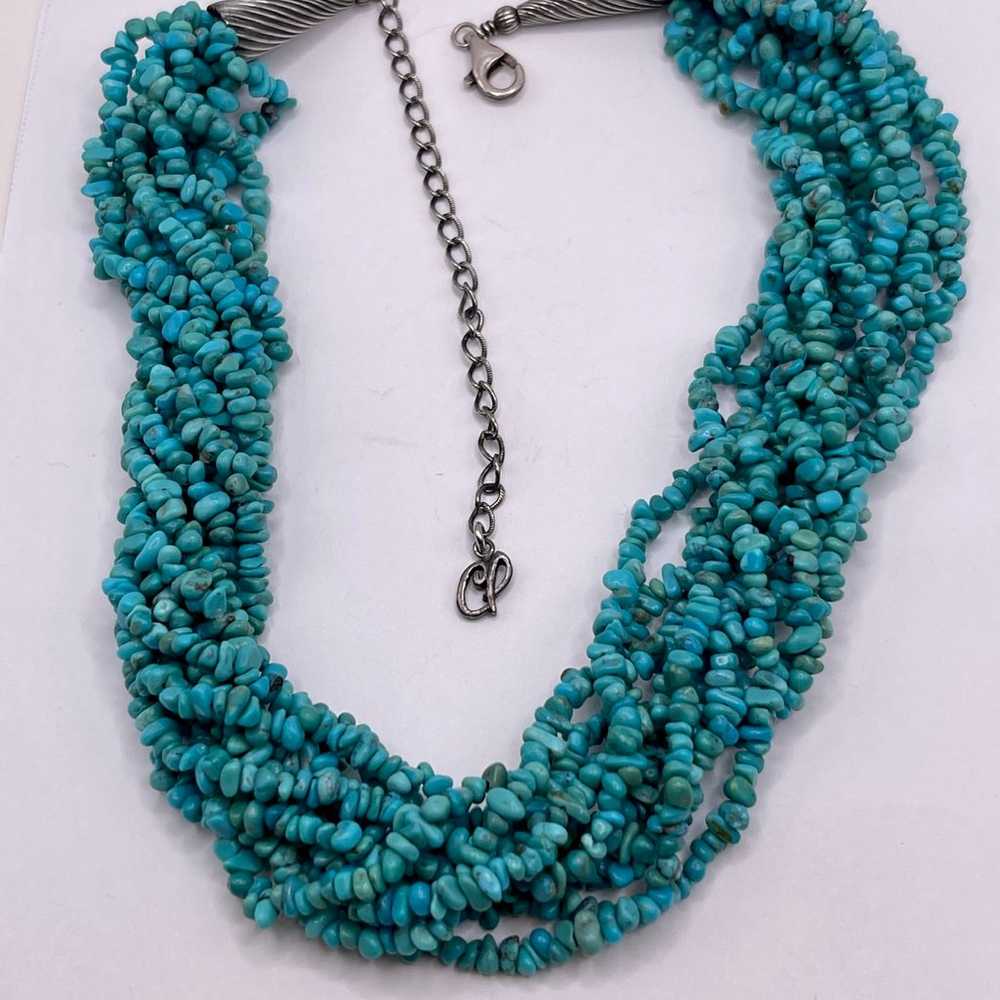 Carolyn Pollack Sterling Silver Turquoise Necklace - image 3