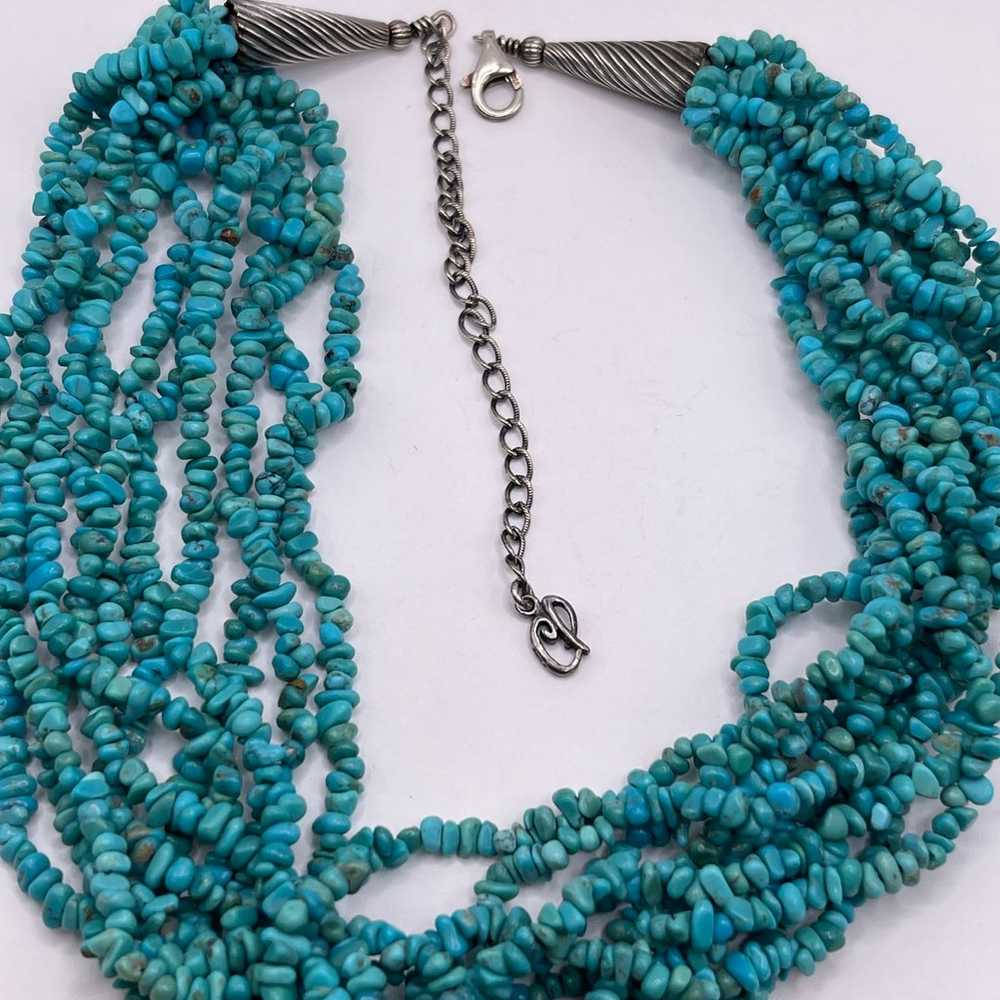 Carolyn Pollack Sterling Silver Turquoise Necklace - image 5