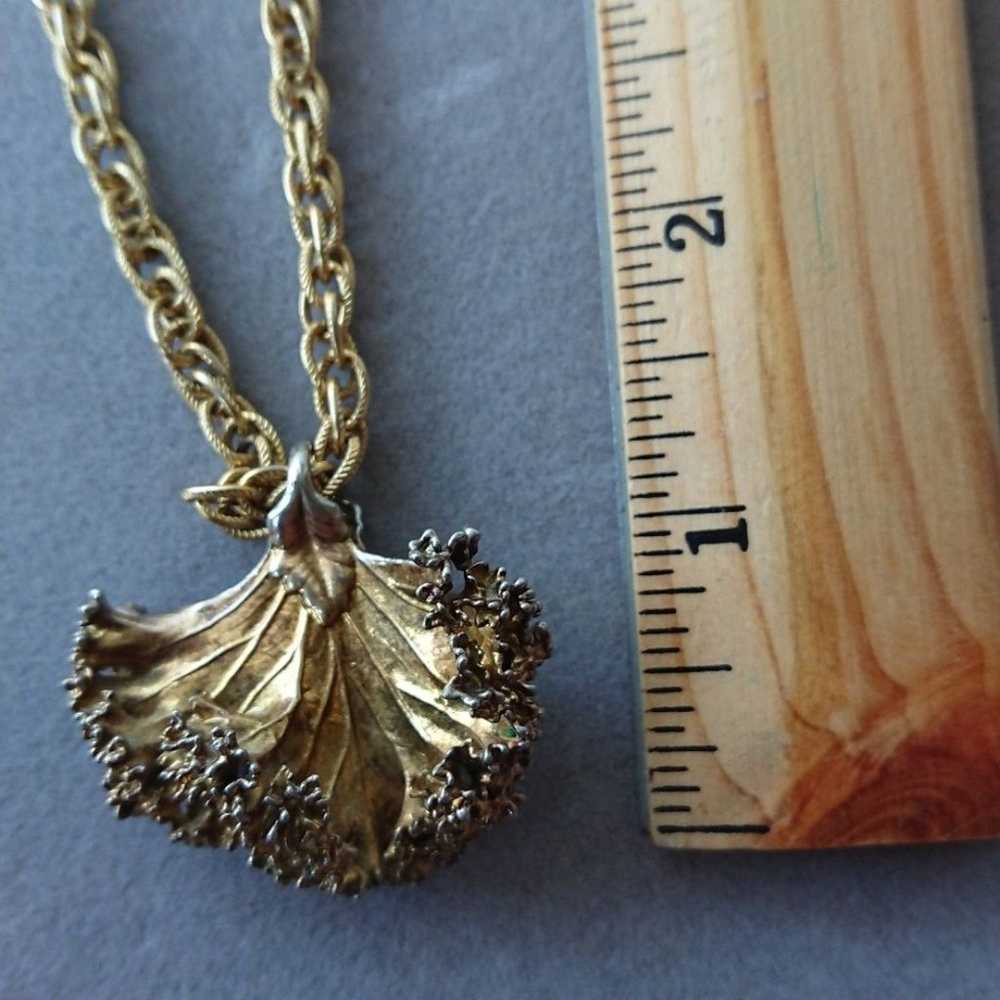 SharpLilTeeth Vintage Kale Leaf Gold dipped penda… - image 2